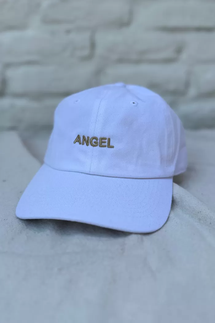 Hats & Scarves | INTENTIONALLY BLANK Angel Hat White Hat/Tan Writing