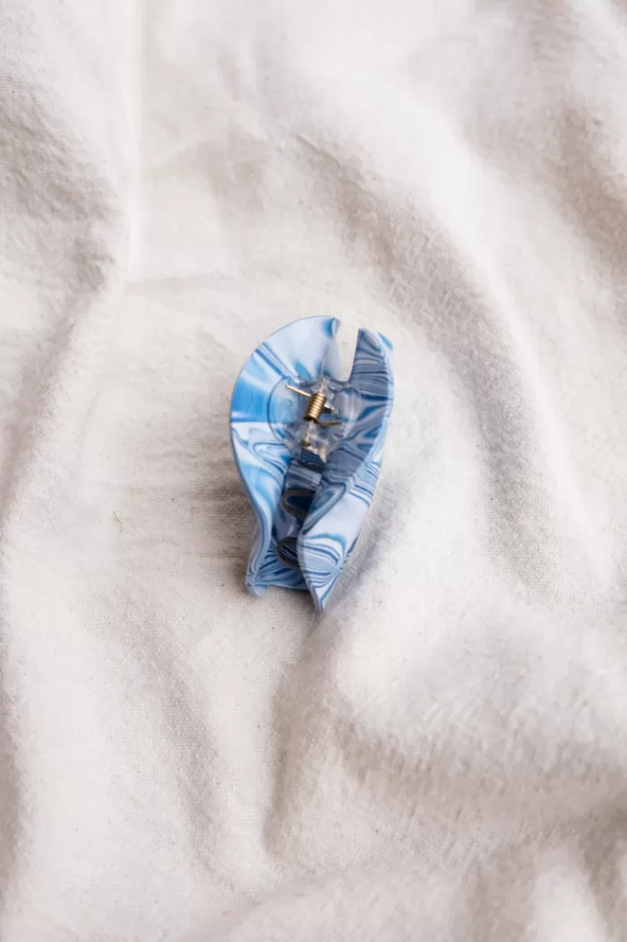 Hair Accessories | * Asymmetrical Hair Claw Blue Swirl