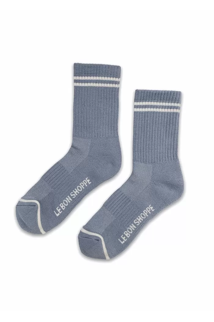 Socks & Hosiery | LE BON SHOPPE Boyfriend Socks Blue Grey