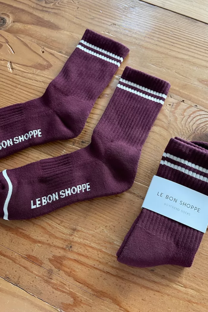 Socks & Hosiery | LE BON SHOPPE Boyfriend Socks Maroon