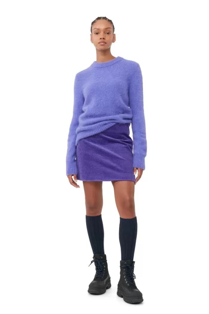 Sweaters & Knits | GANNI Brushed Alpaca O-Neck Simply Purple