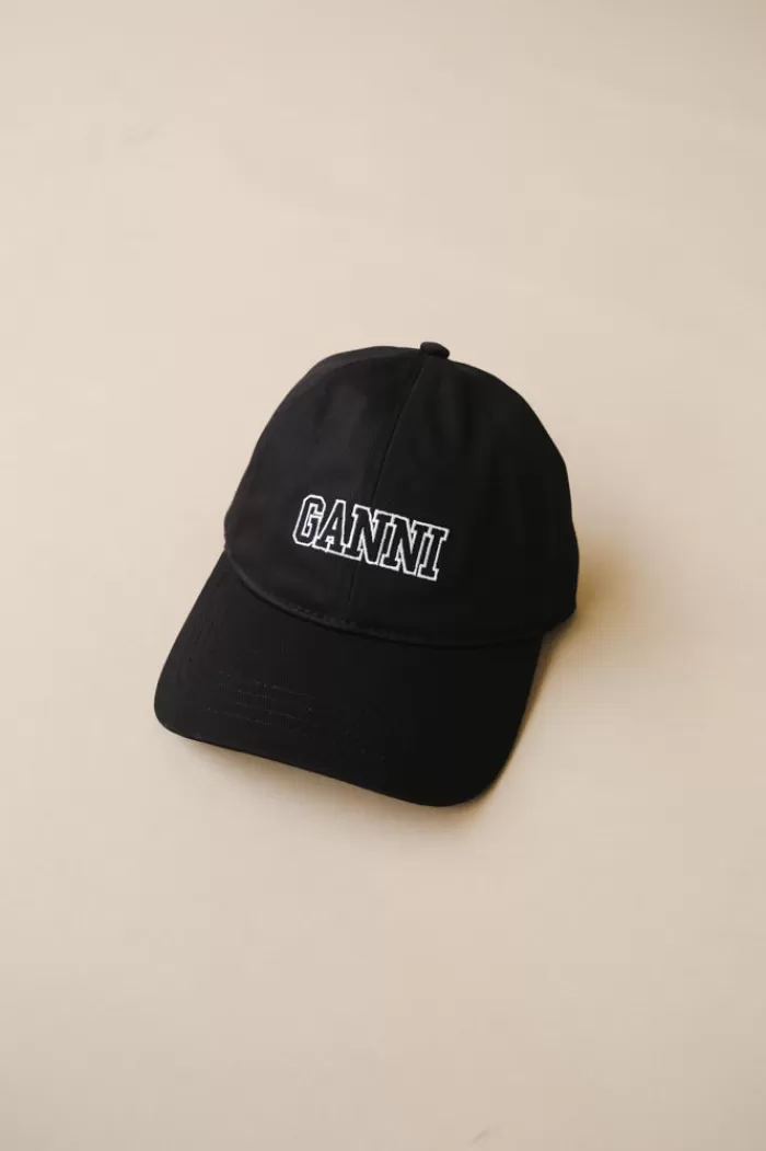 Hats & Scarves | GANNI Cap Hat Black