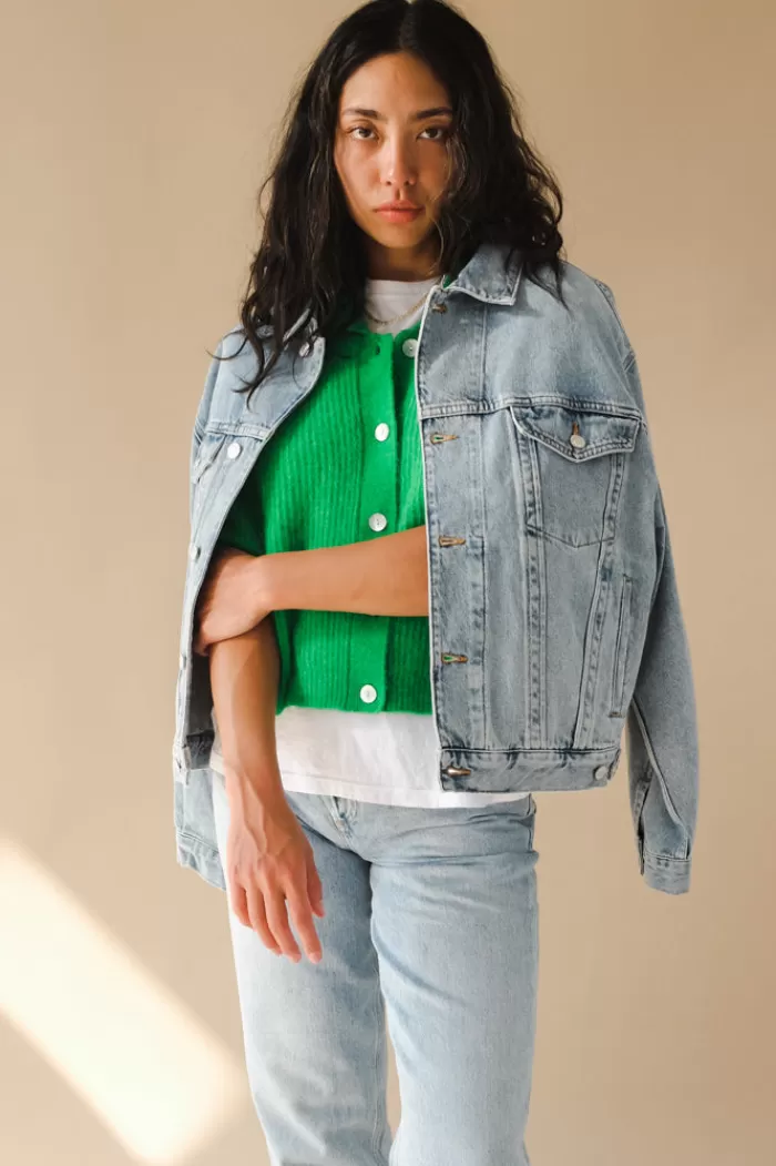 Tops | AGOLDE Charli Oversized Denim Jacket Veer