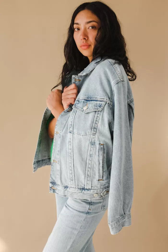 Tops | AGOLDE Charli Oversized Denim Jacket Veer