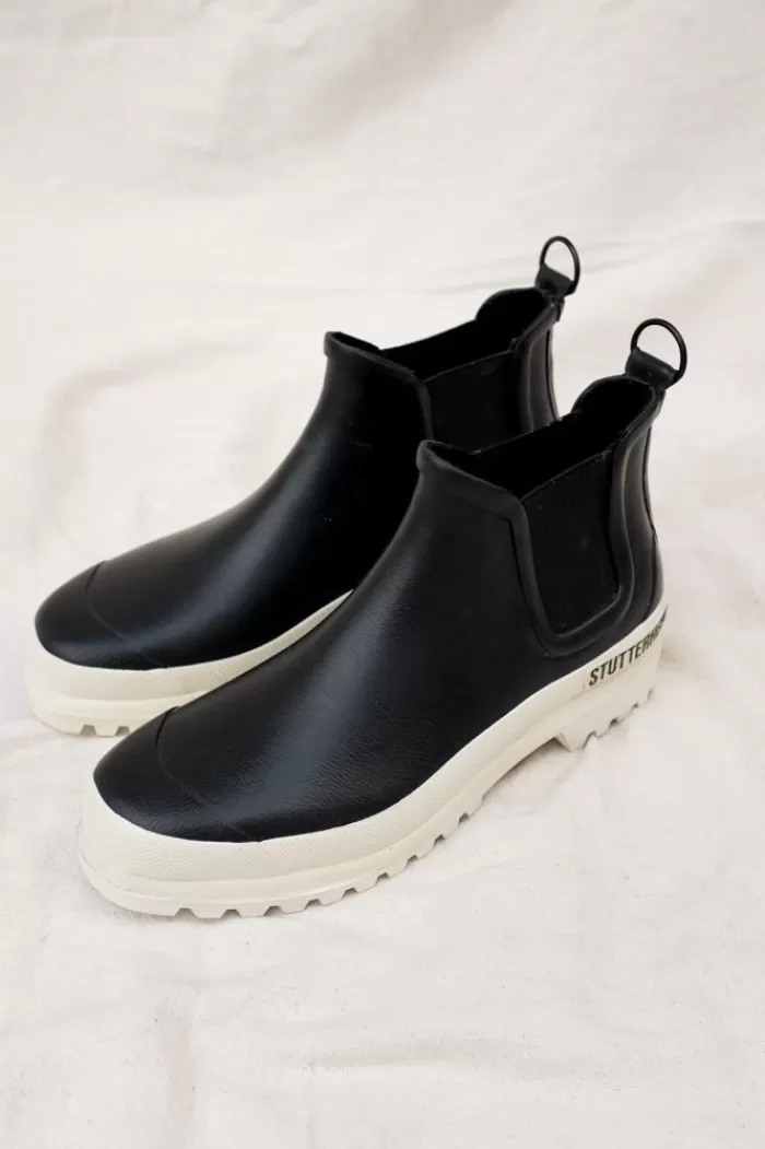 Rain Coats & Outerwear | STUTTERHEIM Chelsea Rain Walker Boots Black/White