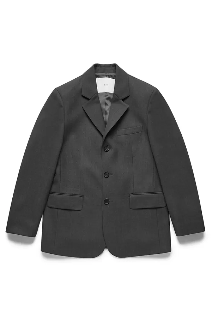 Jackets & Blazers | DUNST Classic 3 Button Wool Blazer Charcoal Grey