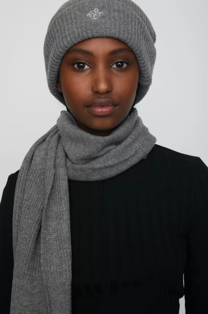 Hats & Scarves | JUST FEMALE Cloudy Beanie Grey Melange