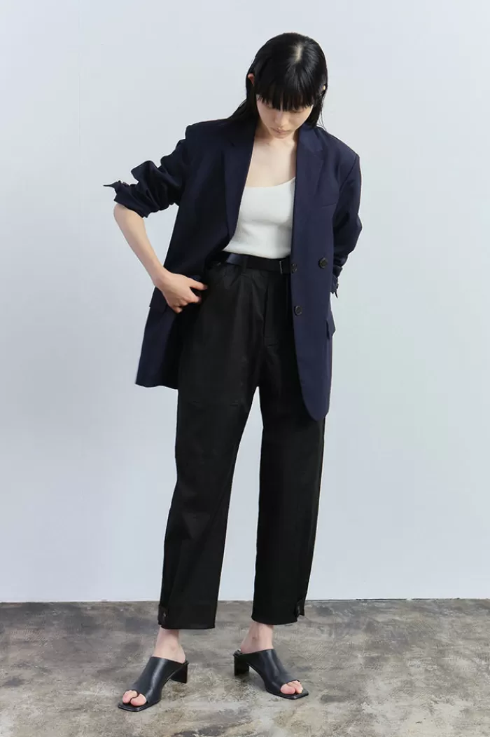 Pants & Bottoms | MIJEONG PARK Cropped Workwear Trousers Black