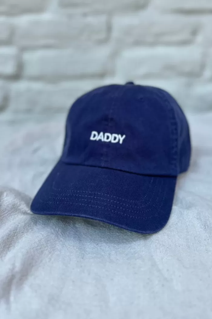 Hats & Scarves | INTENTIONALLY BLANK Daddy Hat Navy Hat/White Writing