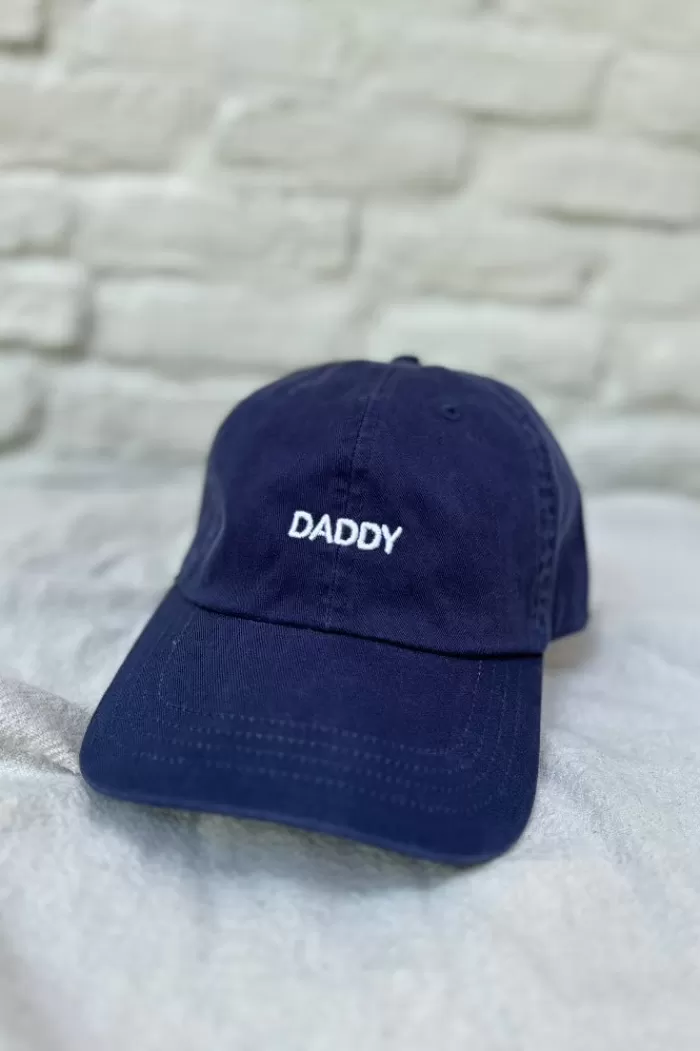 Hats & Scarves | INTENTIONALLY BLANK Daddy Hat Navy Hat/White Writing