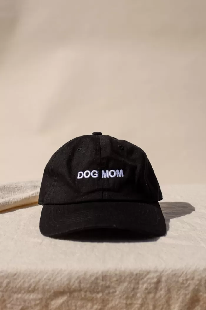 Hats & Scarves | INTENTIONALLY BLANK Dog Mom Hat Black Hat/White Writing