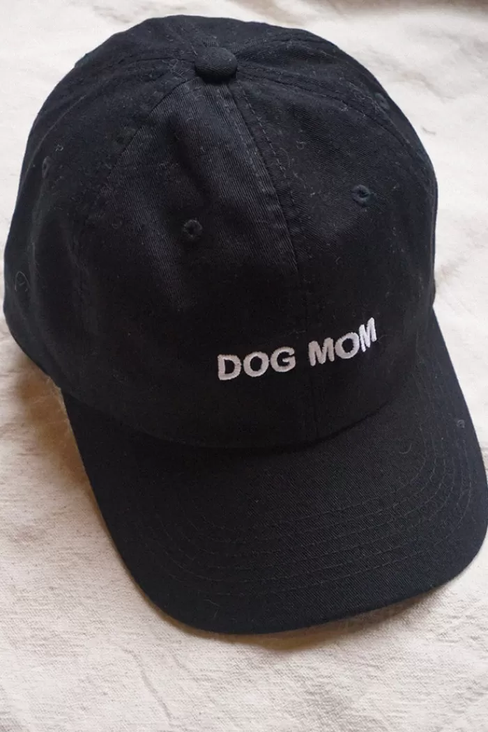 Hats & Scarves | INTENTIONALLY BLANK Dog Mom Hat Black Hat/White Writing