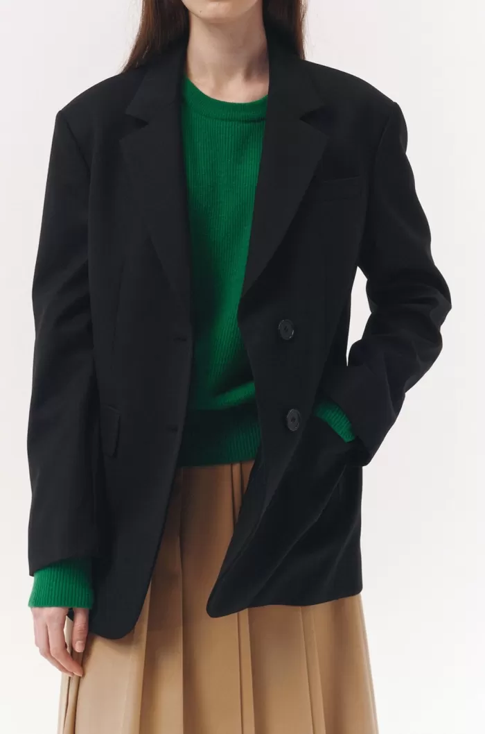 Jackets & Blazers | DUNST Essential 2 Button Wool Blazer Black