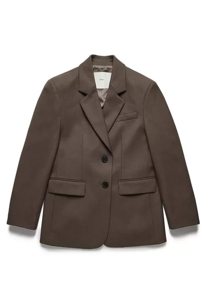 Jackets & Blazers | DUNST Essential Two Button Wool Blazer Brown