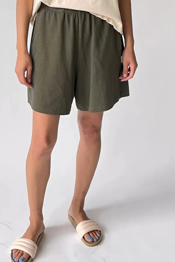 Shorts | LE BON SHOPPE Flared Basketball Shorts Olive Green