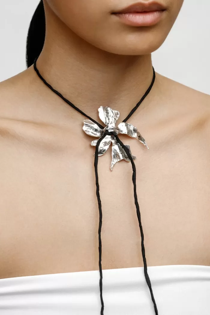 Necklaces | WOLF CIRCUS Flower Cord Necklace Black