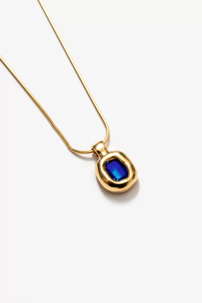 Necklaces | WOLF CIRCUS Freya Necklace Gold With Blue Stone