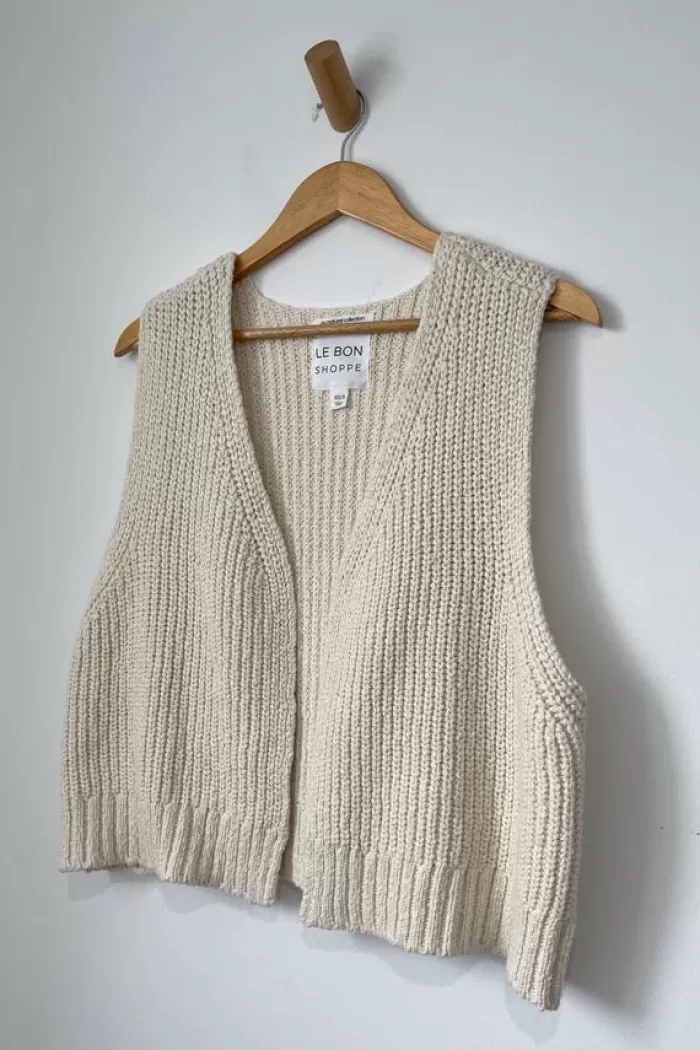 Tops | LE BON SHOPPE Granny Cotton Sweater Vest Naturel