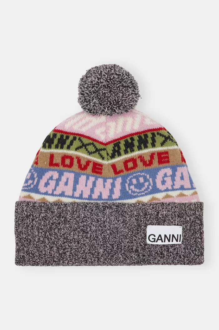 Hats & Scarves | GANNI Graphic Wool Beanie