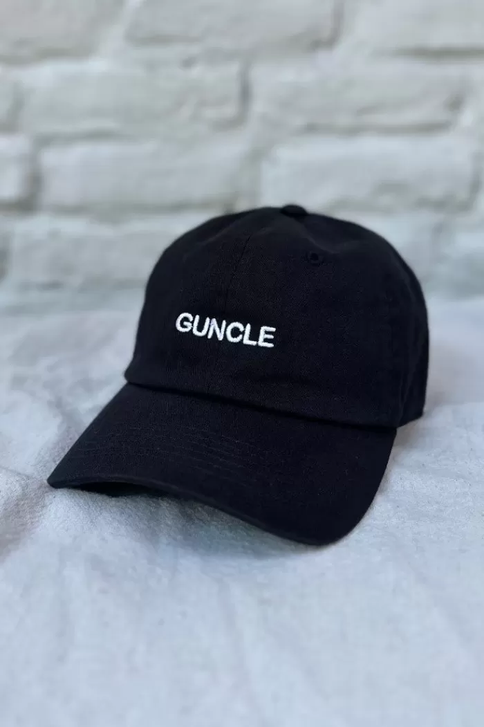 Hats & Scarves | INTENTIONALLY BLANK Guncle Hat Black Hat/White Writing