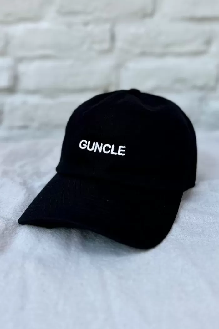 Hats & Scarves | INTENTIONALLY BLANK Guncle Hat Black Hat/White Writing