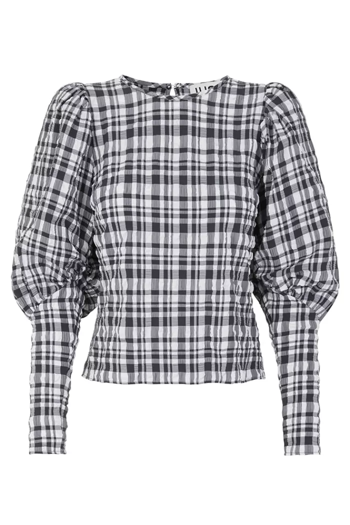 Tops | JUST FEMALE Hamilton Blouse Evening Blue Plaid