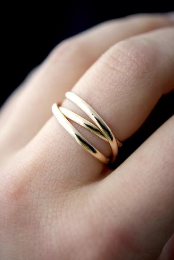 Rings | HANNAH NAOMI Infinity Spiral Ring Gold