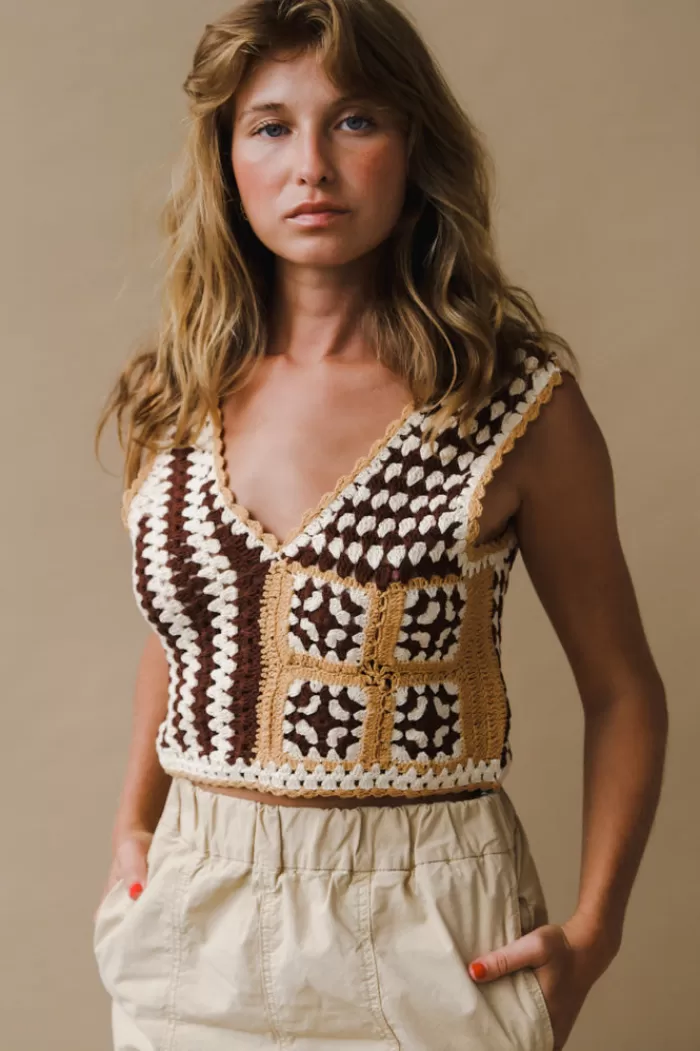 Tops | STUDIO FANTASTIQUE Isla Top Brown