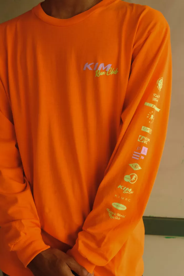 Tops | KIMRC X P&R Kim Sports Club Long Sleeve Construction Orange