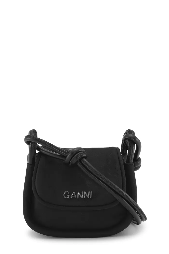 Handbags | GANNI Knot Mini Flap Over Black