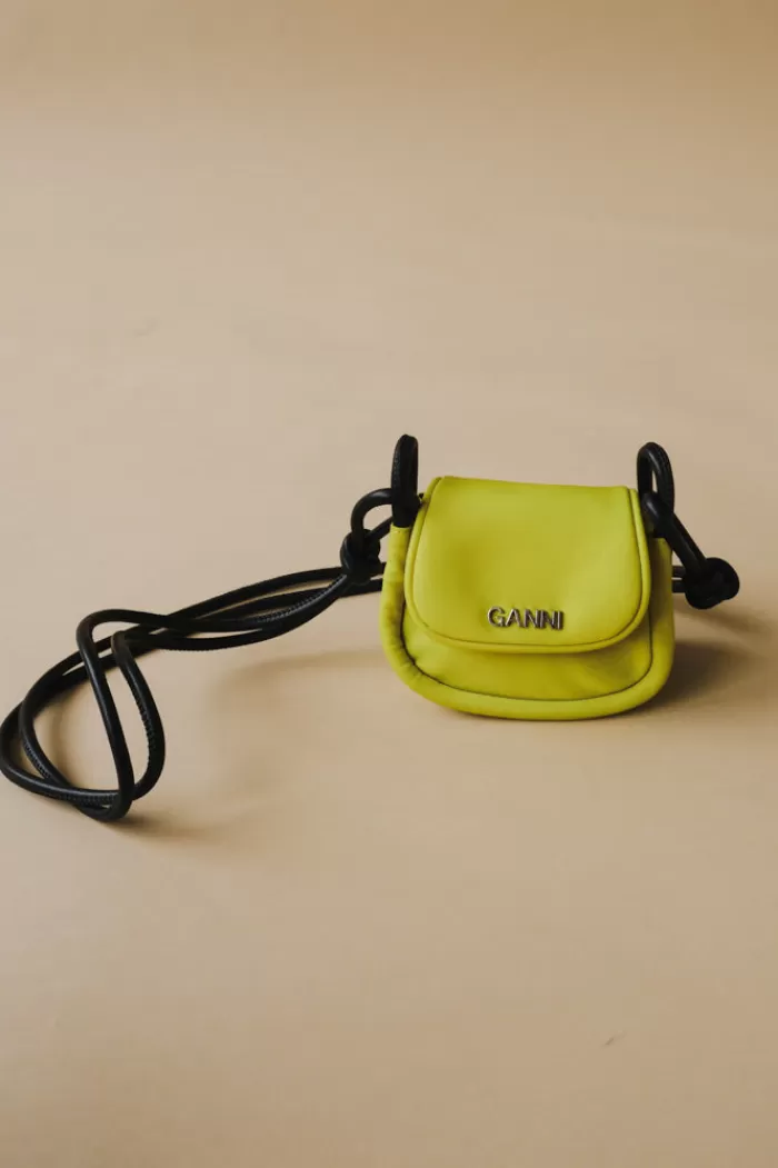 Handbags | GANNI Knot Mini Flap Over Tender Shoots