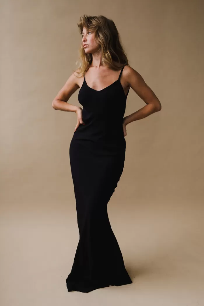 Dresses | SHANI Leo Maxi Slip Dress Black Crepe