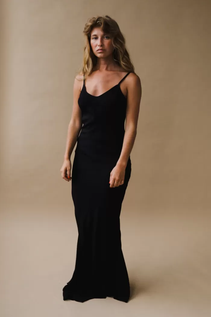 Dresses | SHANI Leo Maxi Slip Dress Black Crepe