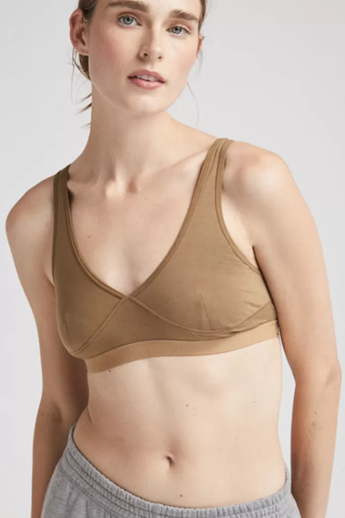 Bralettes&Underwear | RICHER POORER Lyocell Racerback Bralette Morning Roast