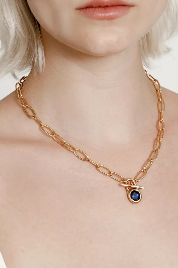 Necklaces | WOLF CIRCUS Margot Necklace Gold With Blue Stone