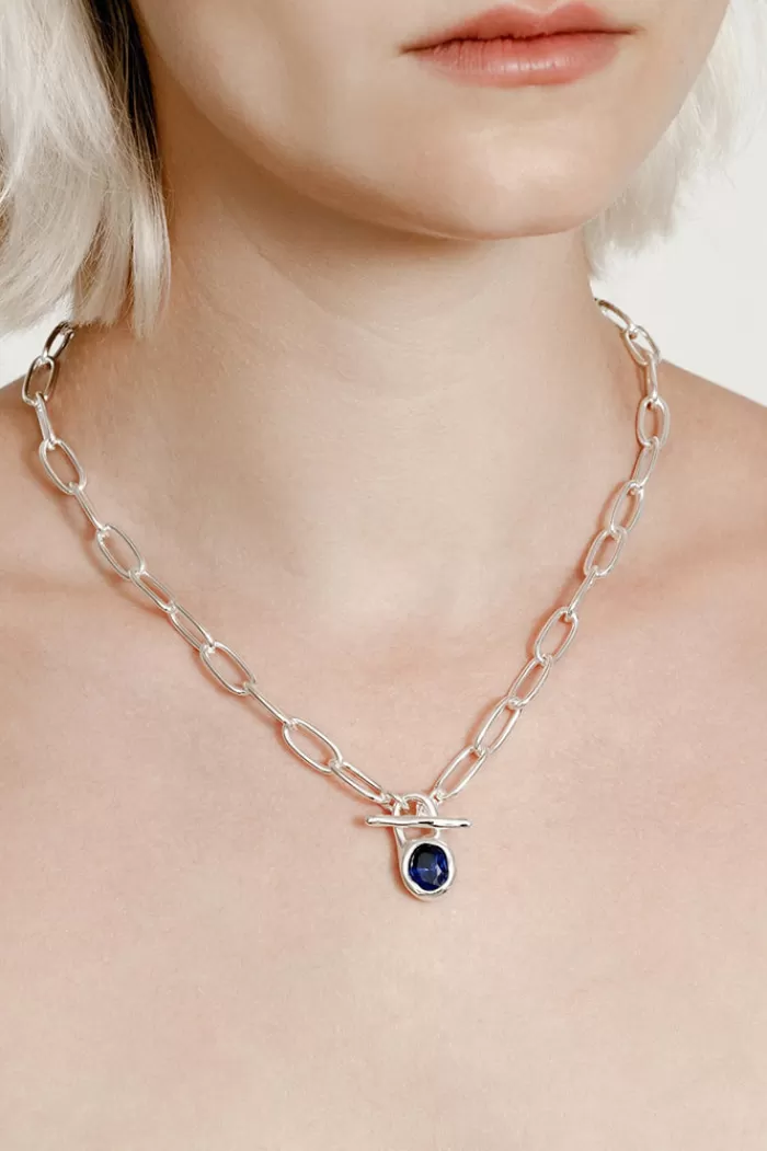 Necklaces | WOLF CIRCUS Margot Necklace Silver With Blue Stone