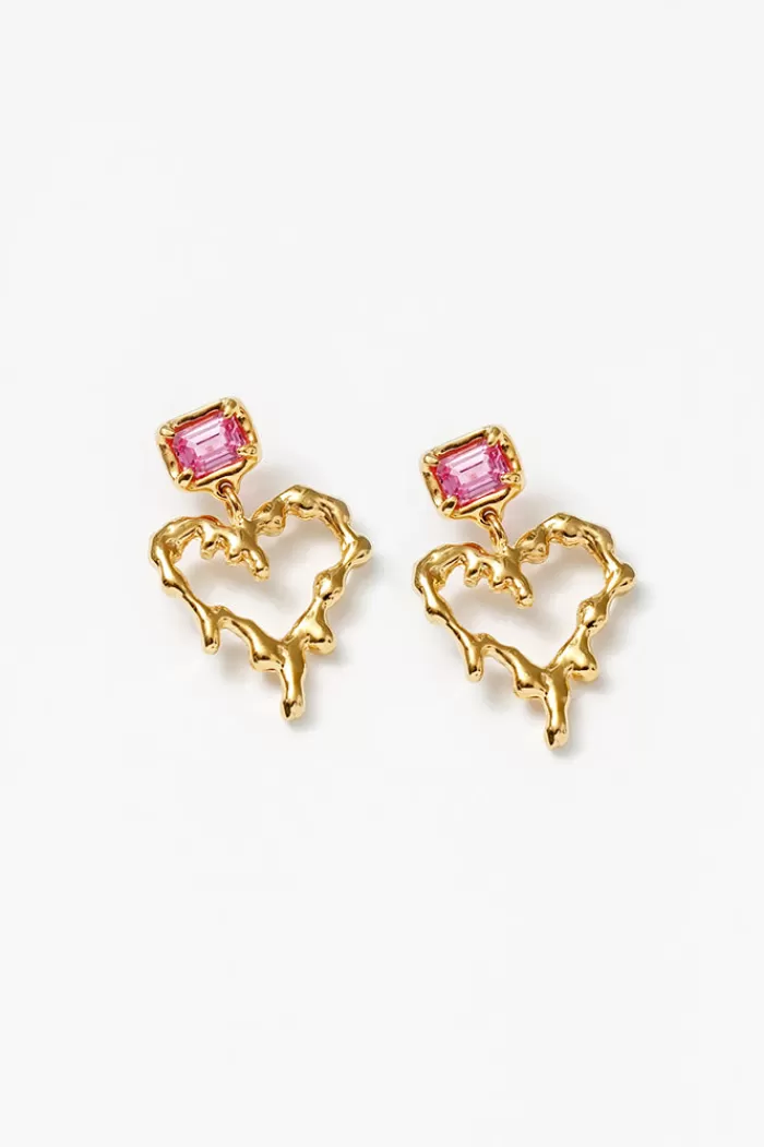 Earrings | WOLF CIRCUS Martina Earrings Gold/Pink