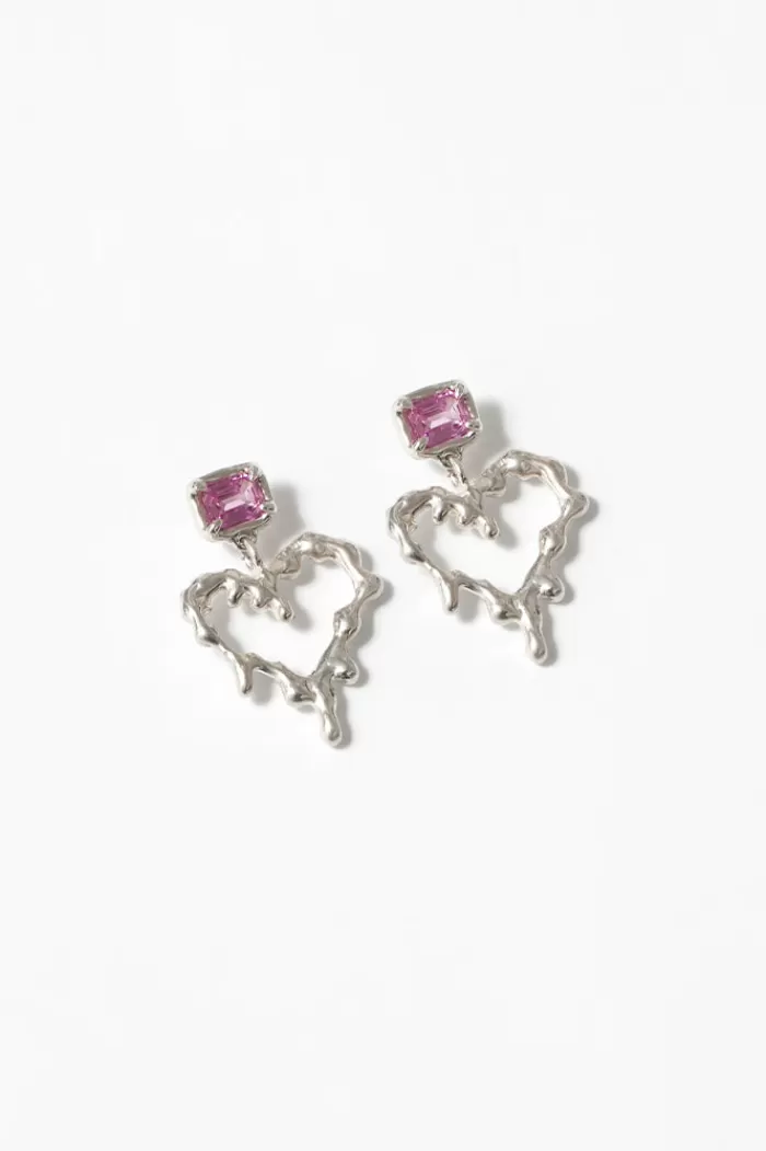 Earrings | WOLF CIRCUS Martina Earrings Silver/Pink