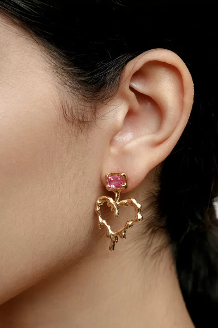 Earrings | WOLF CIRCUS Martina Earrings Gold/Pink