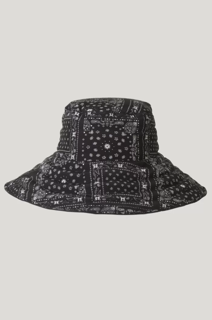 Hats & Scarves | JUST FEMALE Miracle Hat Black Paisley Art