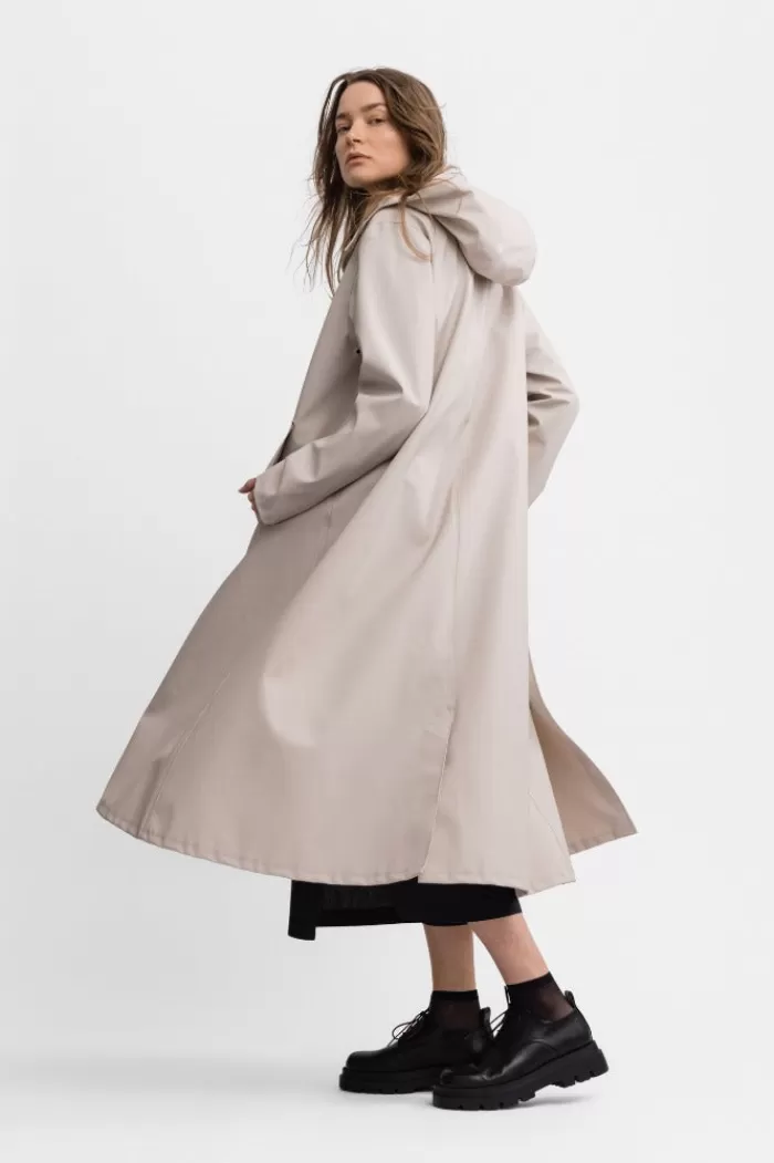 Rain Coats & Outerwear | STUTTERHEIM Mosebacke Rain Jacket Long Light Sand