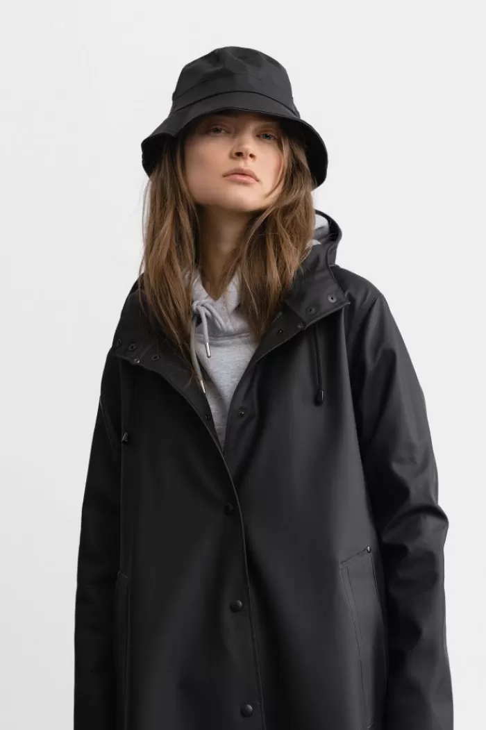 Rain Coats & Outerwear | STUTTERHEIM Mosebacke Rain Jacket Long Black