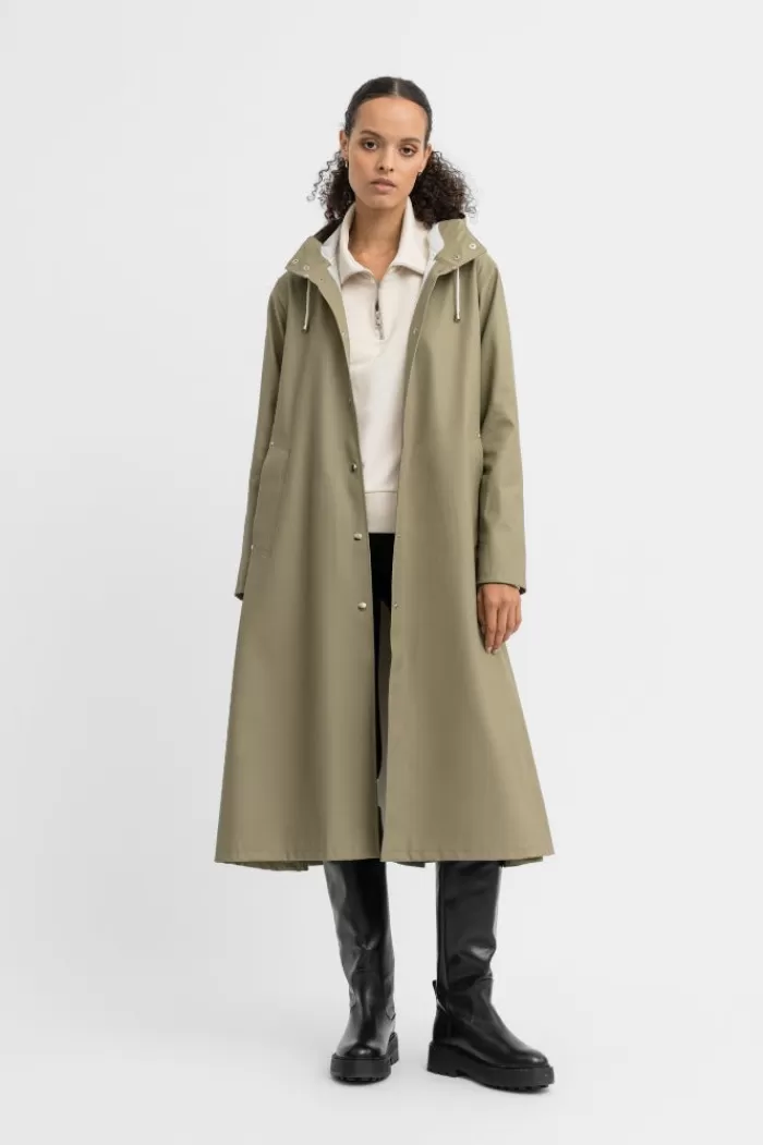 Rain Coats & Outerwear | STUTTERHEIM Mosebacke Rain Jacket Long Aloe