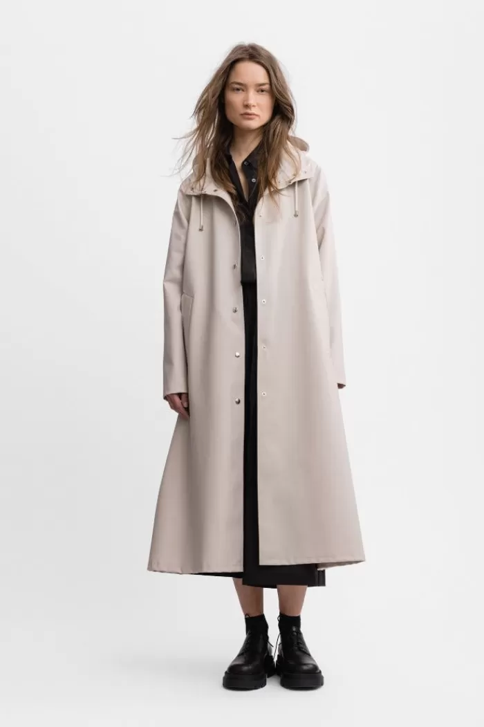 Rain Coats & Outerwear | STUTTERHEIM Mosebacke Rain Jacket Long Light Sand