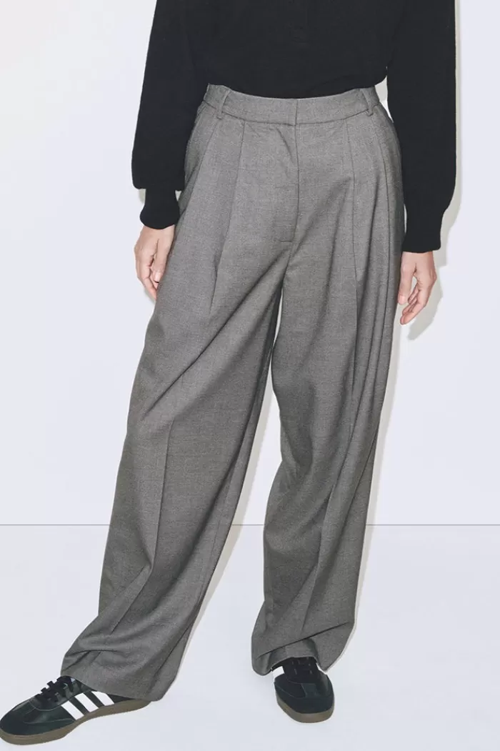 Pants & Bottoms | MIJEONG PARK Pleat Front Wide Leg Pants Charcoal