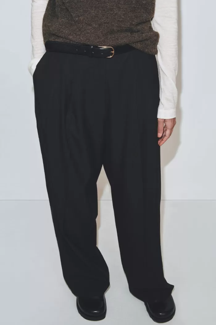 Pants & Bottoms | MIJEONG PARK Pleat Front Wide Leg Pants Black