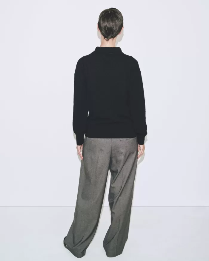 Pants & Bottoms | MIJEONG PARK Pleat Front Wide Leg Pants Charcoal