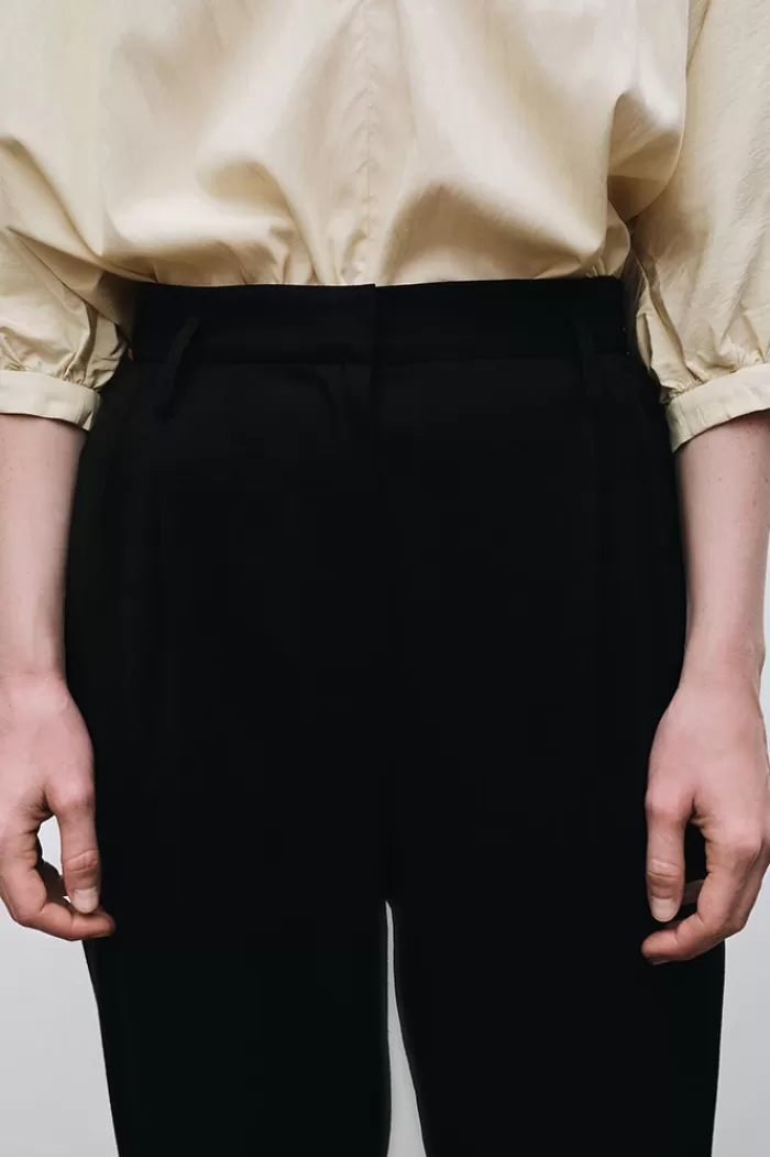 Pants & Bottoms | MIJEONG PARK Pleated Suit Pants Black