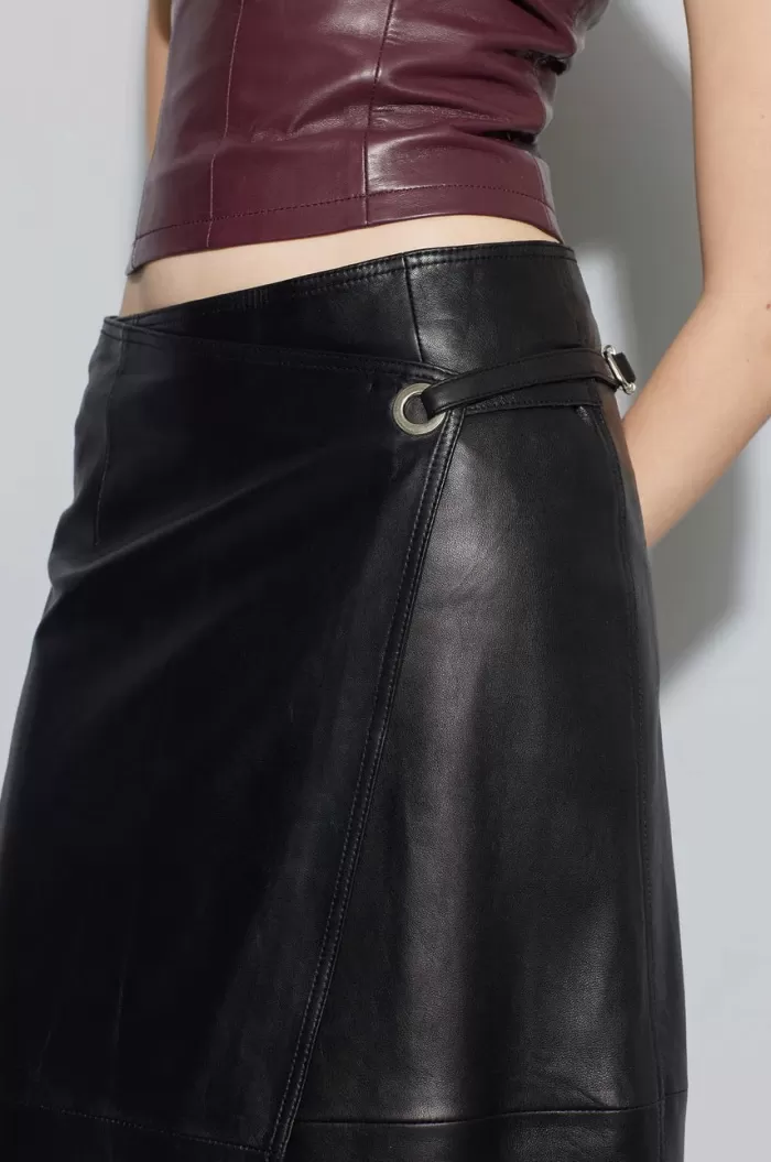 Skirts | OVAL SQUARE Reflection Leather Skirt Black