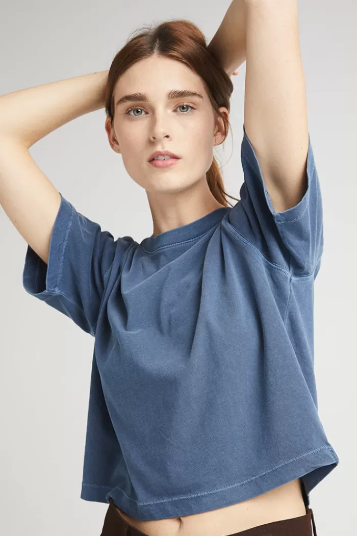 Tops | RICHER POORER Relaxed Short Sleeve Crop Tee Moonlit Ocean